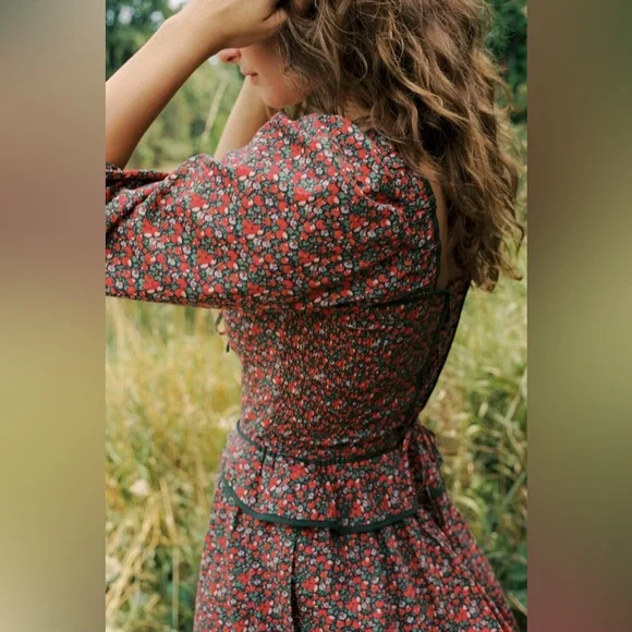 Christy Dawn The Narcissa Dress in Evergreen Apple Harvest - Picture 8 of 15